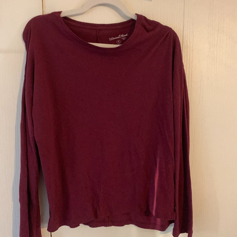 Long Sleeve Maroon Shirt